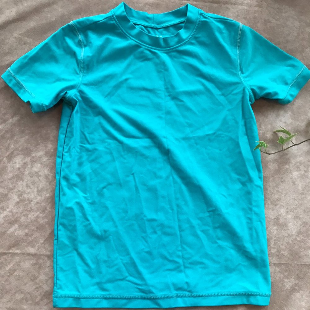 Primary Peacock Blue Swim Rash Guard 4T-5T